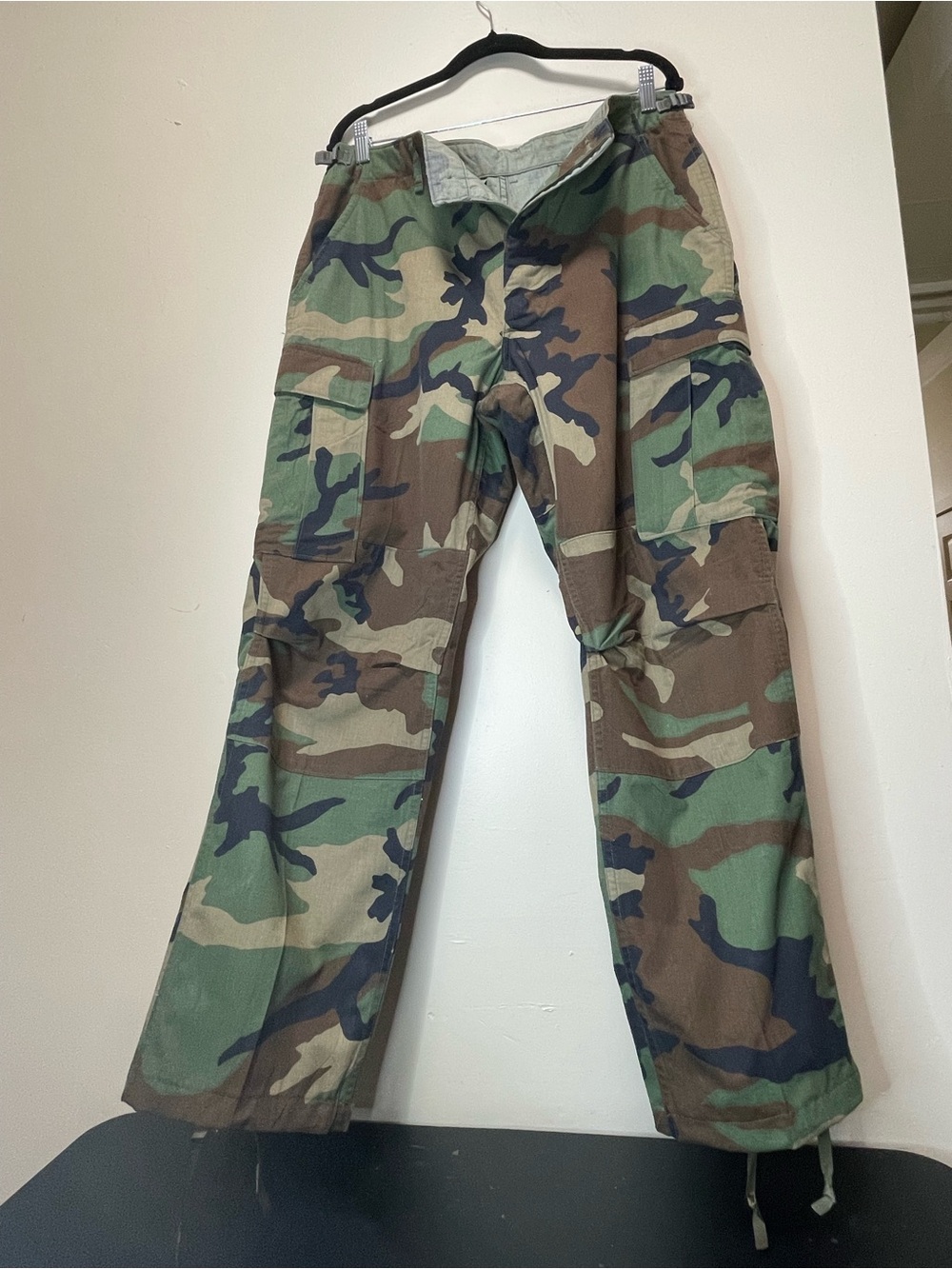 US Army Woodland Camo BDU Cargo Pants – Vintage Combat Trousers